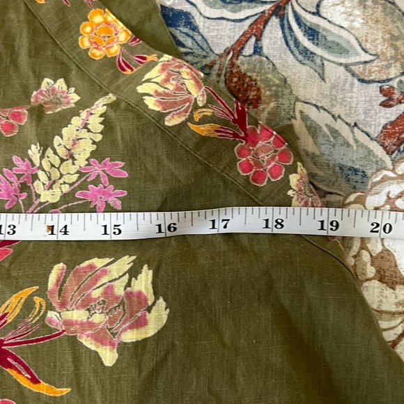 Free People Olive Floral Halter Mini Dress Boho Cotton Lined Side Zip Size XS - Picture 10 of 12